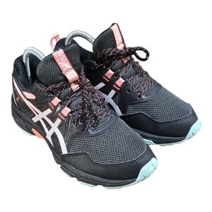 ASICS WOMENS GEL-VENTURE 8 TRAIL RUNNING SHOES BLACK PINK TURQOISE SIZE 8